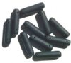 10 7x25mm Matte Black Two Hole Glass Spacer Beads